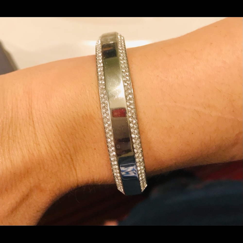 Michael Kors Silver Bangle with Swarovski Crystals
